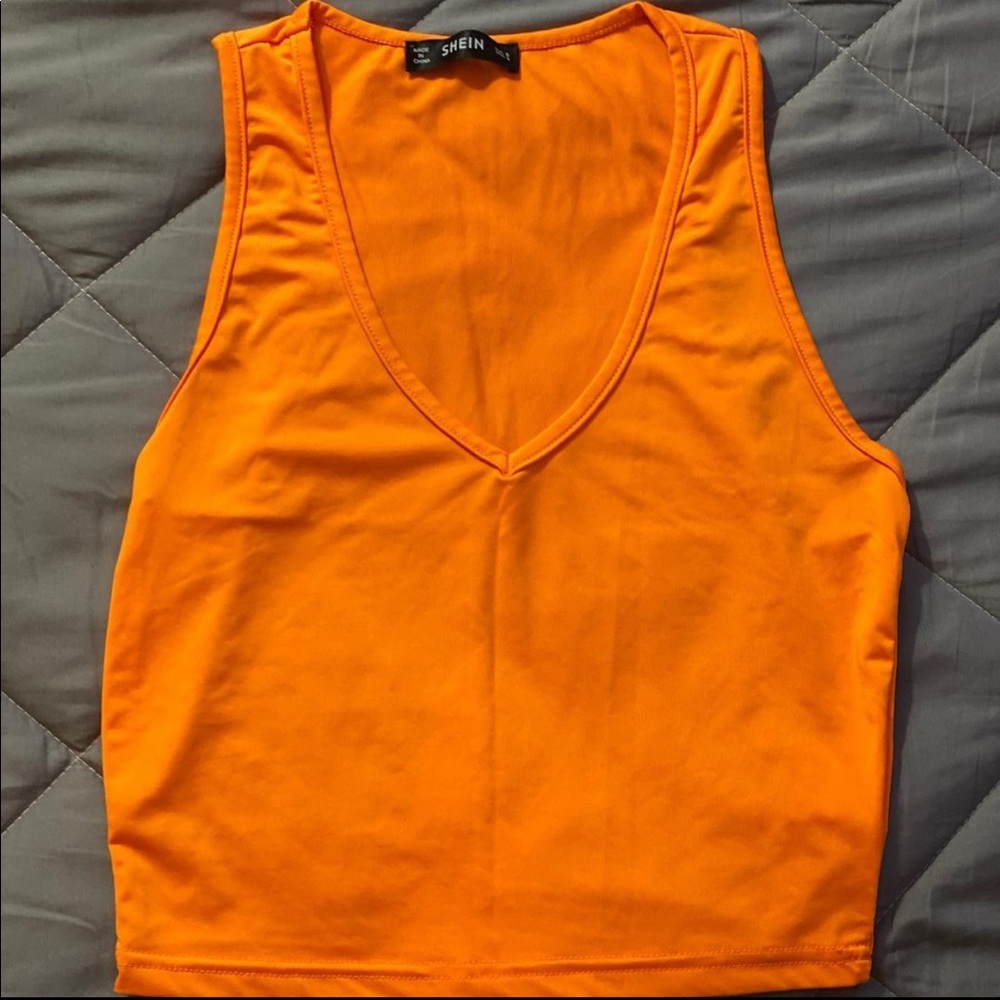 Orange crop top